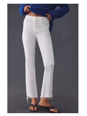 MOTHER The Insider Crop Step Fray Jeans FAIREST OF THEM ALL SZ 25